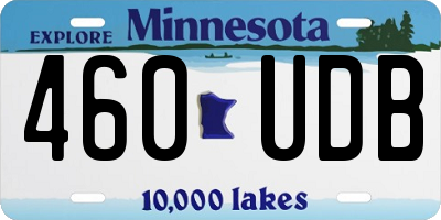 MN license plate 460UDB