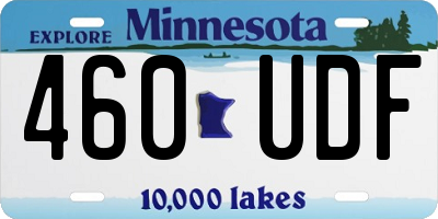 MN license plate 460UDF