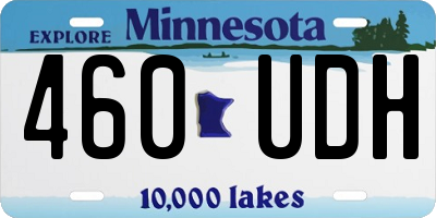 MN license plate 460UDH
