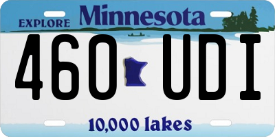 MN license plate 460UDI