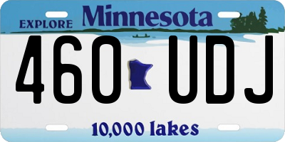 MN license plate 460UDJ