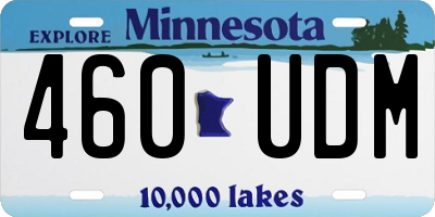 MN license plate 460UDM