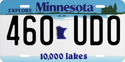 MN license plate 460UDO