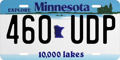 MN license plate 460UDP