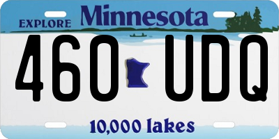 MN license plate 460UDQ