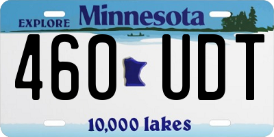 MN license plate 460UDT