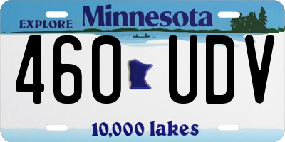 MN license plate 460UDV