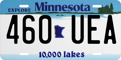 MN license plate 460UEA