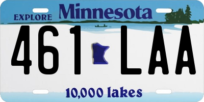 MN license plate 461LAA