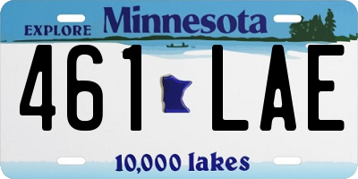 MN license plate 461LAE