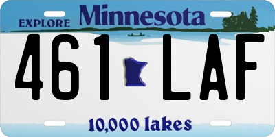 MN license plate 461LAF