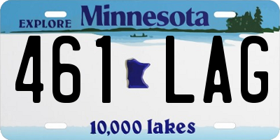 MN license plate 461LAG