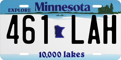 MN license plate 461LAH