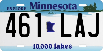 MN license plate 461LAJ