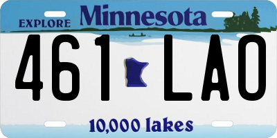 MN license plate 461LAO