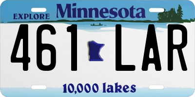 MN license plate 461LAR