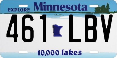 MN license plate 461LBV