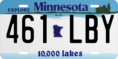 MN license plate 461LBY