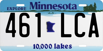 MN license plate 461LCA