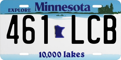 MN license plate 461LCB