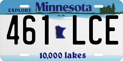 MN license plate 461LCE