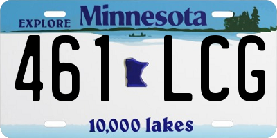 MN license plate 461LCG