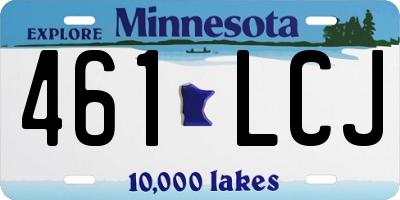 MN license plate 461LCJ