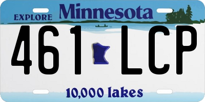 MN license plate 461LCP