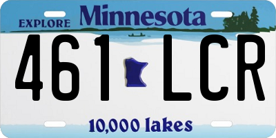 MN license plate 461LCR