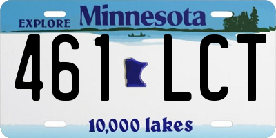 MN license plate 461LCT