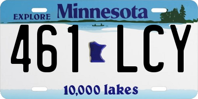 MN license plate 461LCY