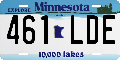 MN license plate 461LDE