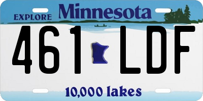 MN license plate 461LDF