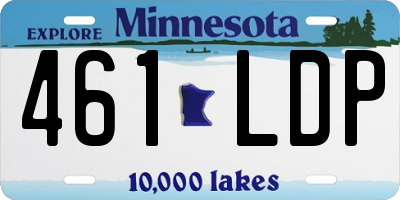 MN license plate 461LDP
