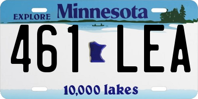MN license plate 461LEA