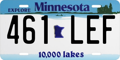MN license plate 461LEF