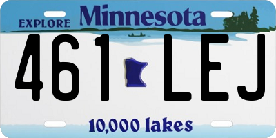 MN license plate 461LEJ