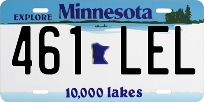 MN license plate 461LEL
