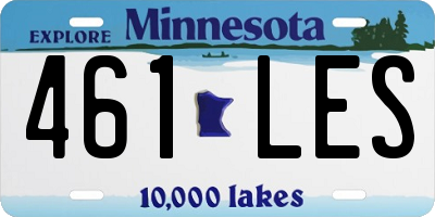 MN license plate 461LES