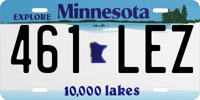 MN license plate 461LEZ