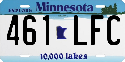 MN license plate 461LFC