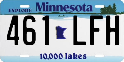 MN license plate 461LFH