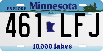 MN license plate 461LFJ