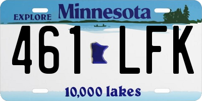 MN license plate 461LFK