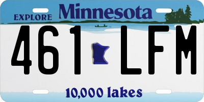 MN license plate 461LFM