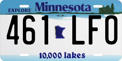 MN license plate 461LFO
