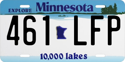 MN license plate 461LFP