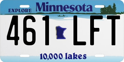 MN license plate 461LFT