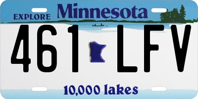MN license plate 461LFV