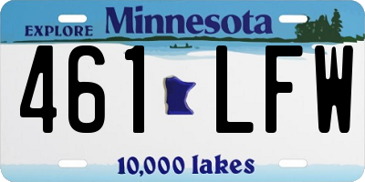 MN license plate 461LFW